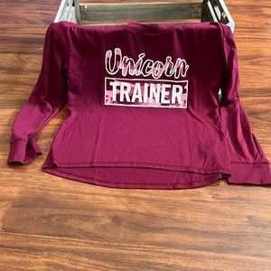 Justice Unicorn Trainer long sleeve tee